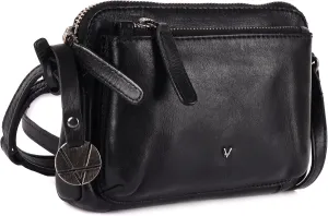 Genuine Italian Leather Small Crossbody Sling Bag RFID Protected Trendy Casual Office with Adjustable Strap