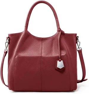 Genuine Leather Hobo Bags for Women Large Tote Handbags Trendy Shoulder Crossbody Purses Satchel Bag