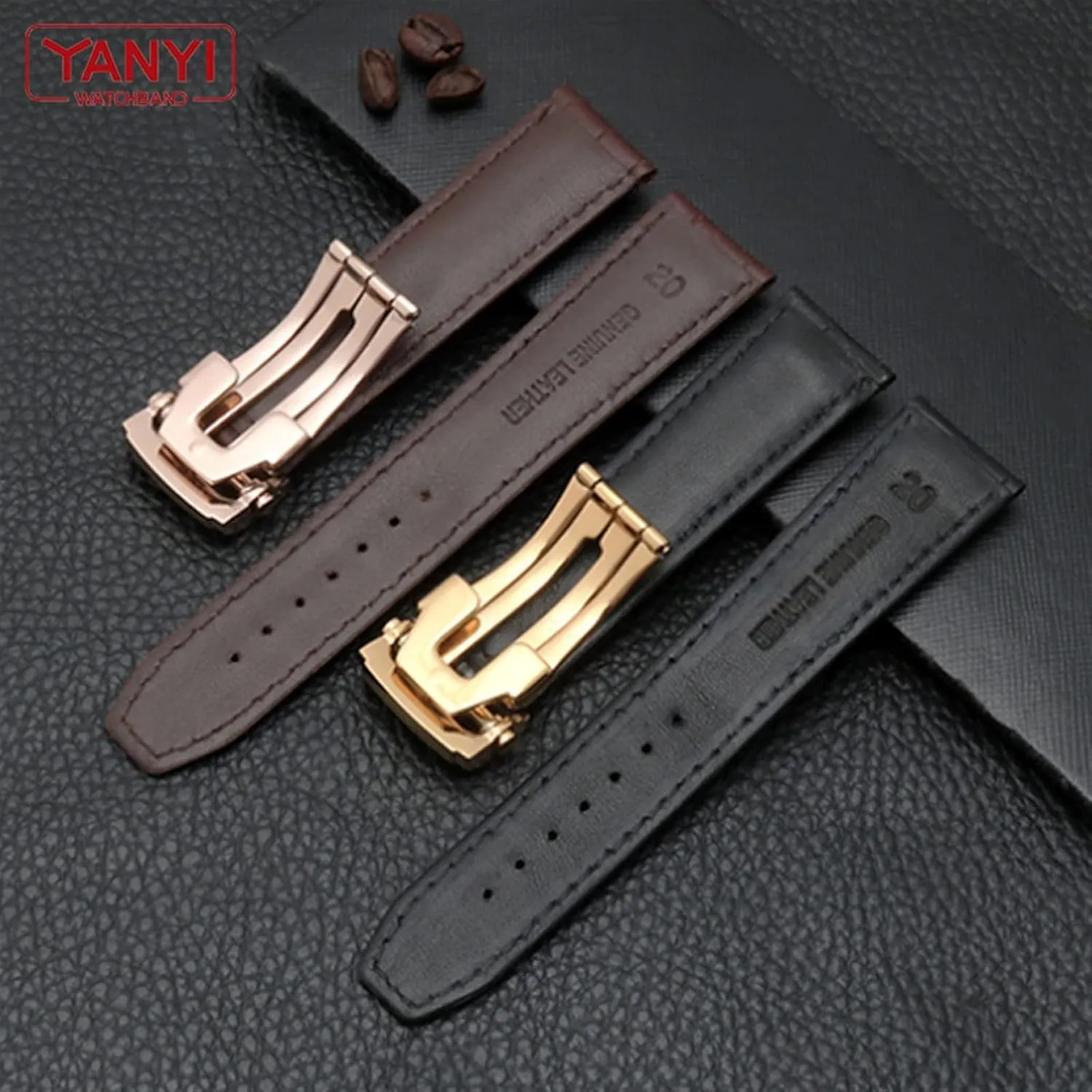 Genuine Leather Watch Strap 20mm 22mm，For MAURICE LACROIX Watchband Folding Buckle Leisure Business Cow Leather Bracelet