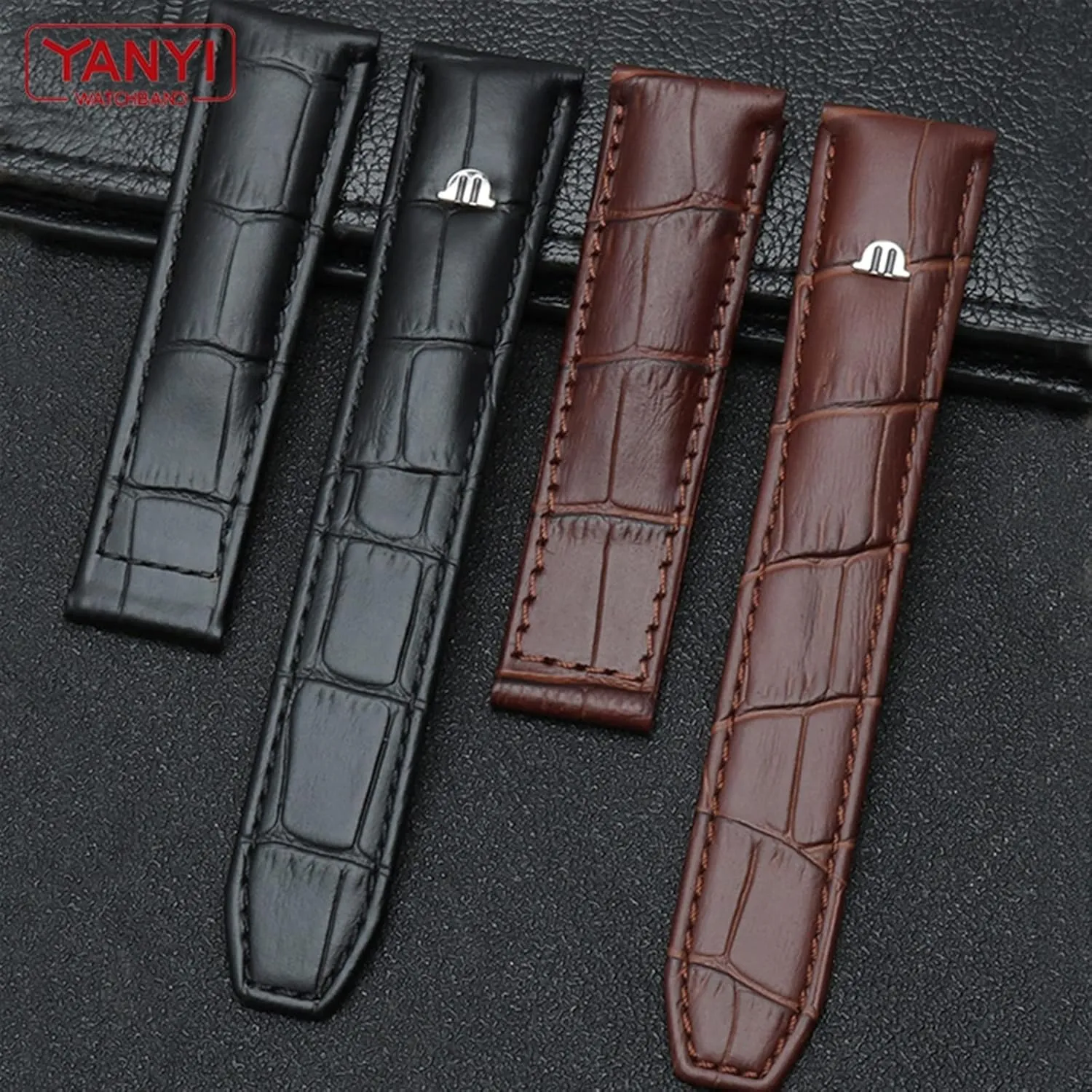 Genuine Leather Watch Strap 20mm 22mm，For MAURICE LACROIX Watchband Folding Buckle Leisure Business Cow Leather Bracelet