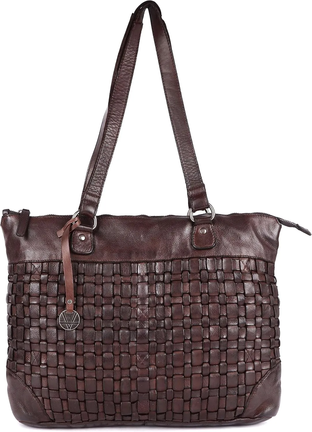 Genuine Leather Women's Tote Handbags, Satchel Purse Ladies Shoulder Bags with Top Handle