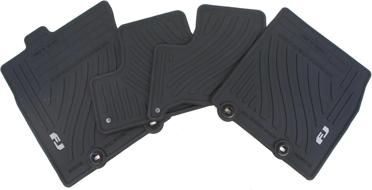 Genuine Toyota Accessories Front and Rear All-Weather Floor Mat (Black), Set of 4