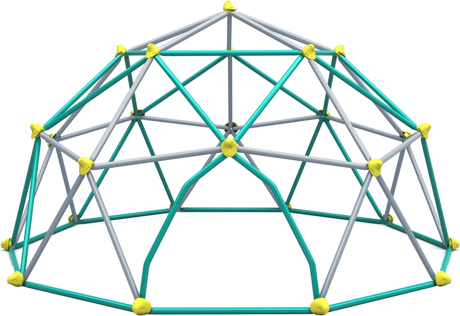 Geometric Dome Climber Play Center, Kids Climbing Dome Tower, Rust & UV Resistant Steel Supporting 1000 LBS (Green,Silver, 12ft)