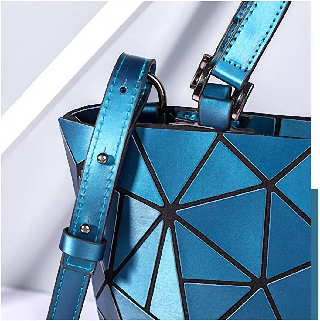 Geometric Lattice Top-handle Handbag for Women Matte Tote Purse Handbags Geometry Shoulder Bag