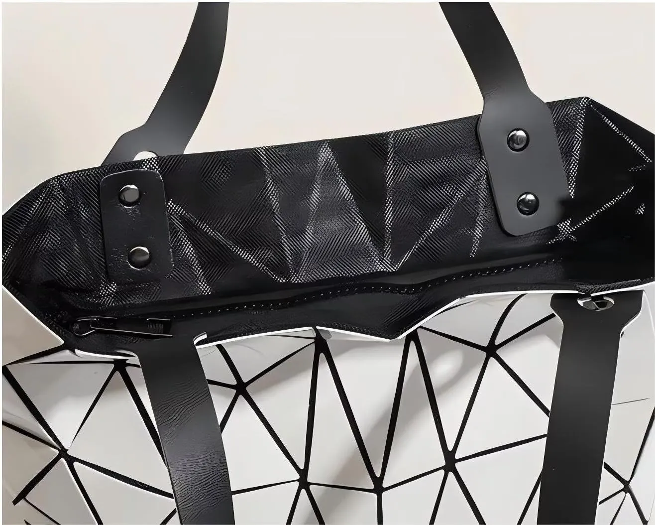 Geometric Lattice Top-handle Handbag for Women Matte Tote Purse tote leather tote bag
