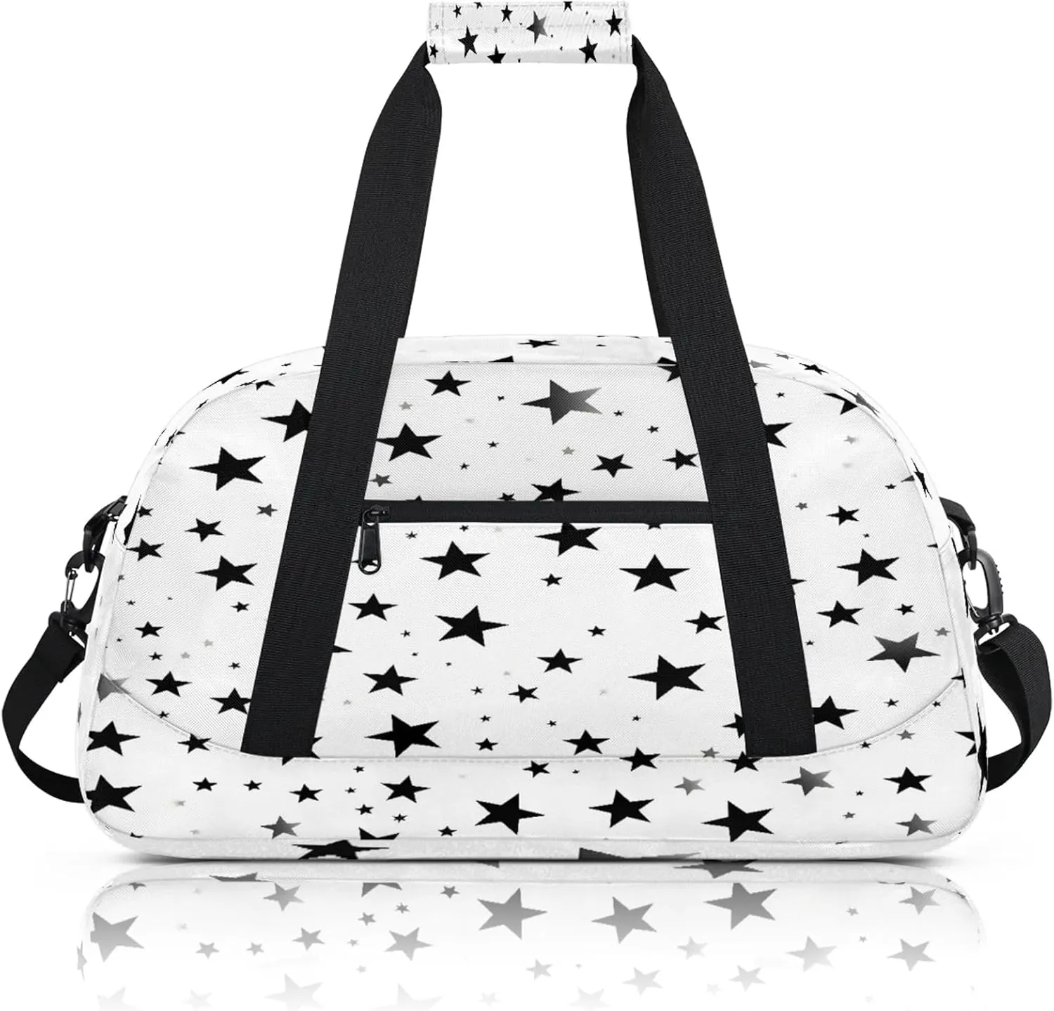 Geometric Stars Small Gym Bag 18 inch Carry On Duffel Bag for Weekender Travel Sports Workout Yoga Gymnastics Dance Ballet