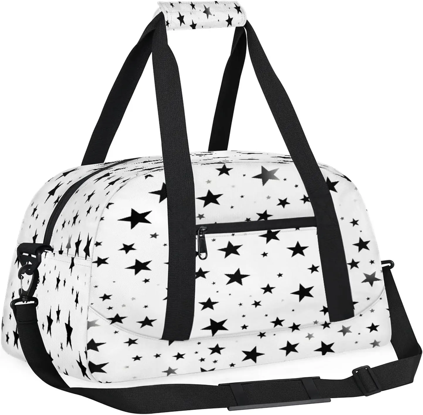 Geometric Stars Small Gym Bag 18 inch Carry On Duffel Bag for Weekender Travel Sports Workout Yoga Gymnastics Dance Ballet