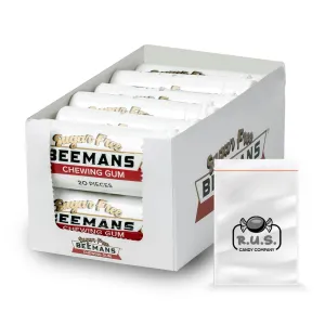 Gerrits Sugar Free Gum Tubes- 12 Pack of 20 Gum Pieces Each comes with RUS Candy Company travel bag (12 Pack, Beemans)