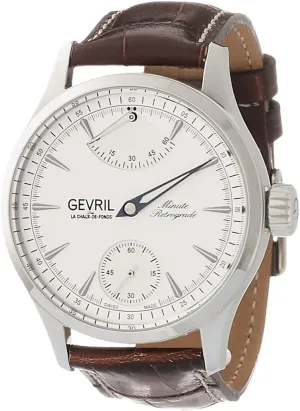Gevril Men's Five Points Mechanical Manual Winding, Genuine Leather Strap