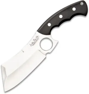 Gil Hibben Legacy Meat Cleaver Butcher Knife - 10.75” Length | Chopping Knife with Black Linen Micarta Handle Scales | Great for Bone & Meat Cutting