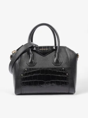 Givenchy Antigona Black Embossed Leather Small