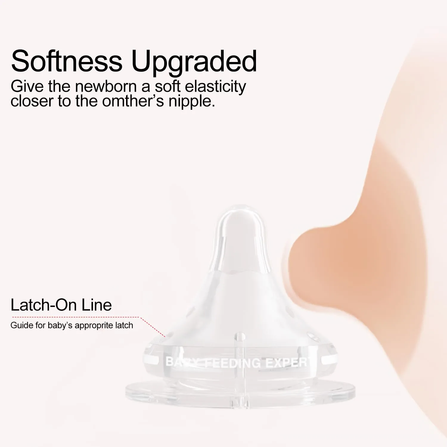 Glass Nurturing Baby Bottles Gentle & Extra Slow Flow, Newborn Breastfeeding Bottle with Anti Colic Nipple for 0 Months Babies, 3 Packs (White, 3oz 5oz)