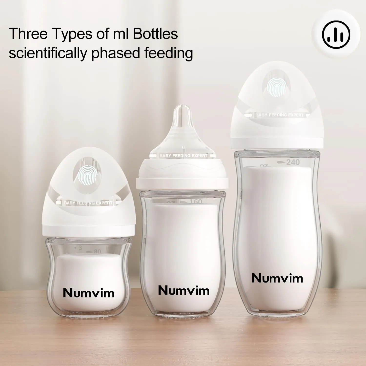Glass Nurturing Baby Bottles Gentle & Extra Slow Flow, Newborn Breastfeeding Bottle with Anti Colic Nipple for 0 Months Babies, Includes S Nipples, (5Oz, 2 Packs)