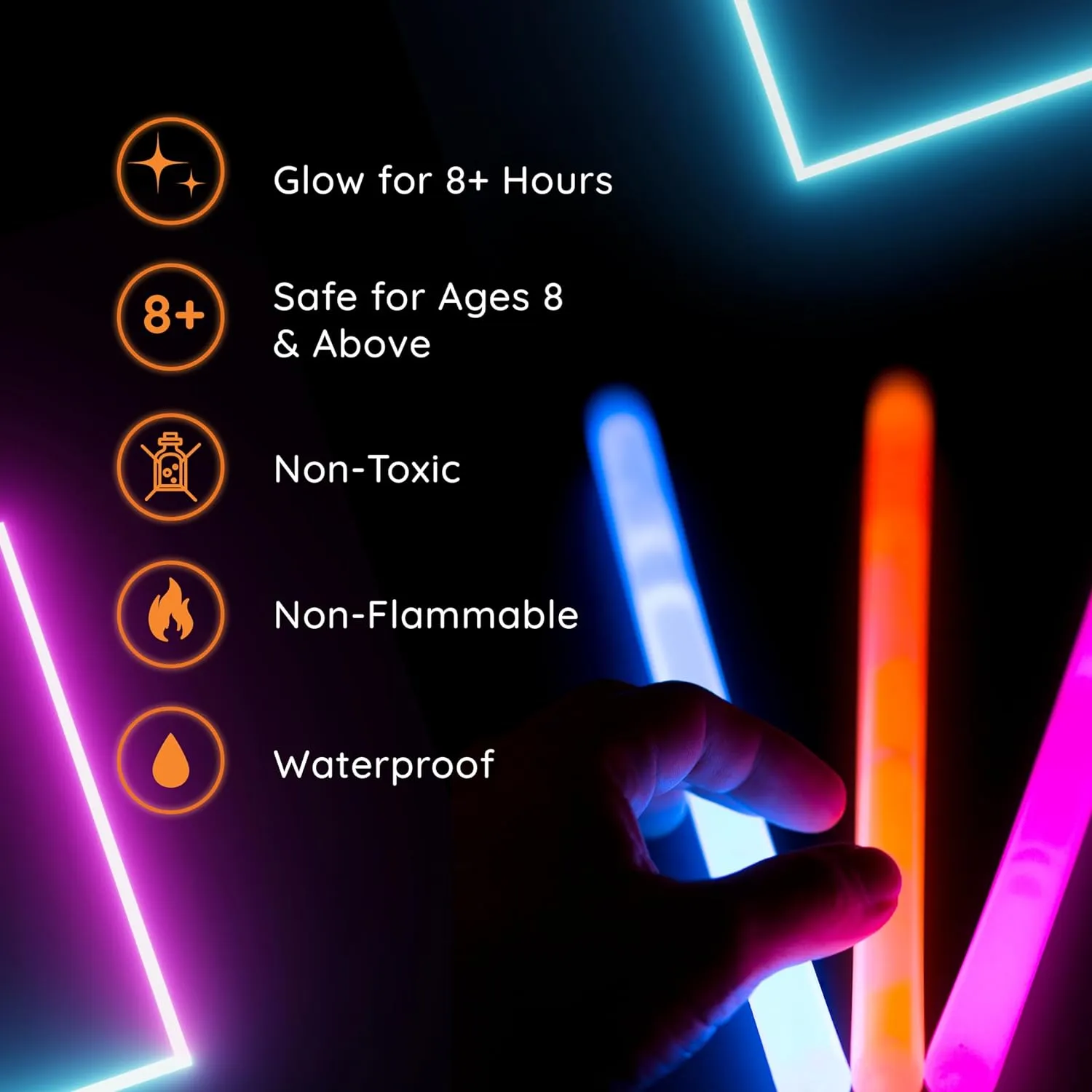 Glow Fever Glow Sticks Bulk Party Pack - 10" Large Glow Sticks - Neon Accessories Light Sticks Glow in The Dark Party Supplies for Concert, Wedding, & Birthday by Party Dragon - Assorted, 100 ct