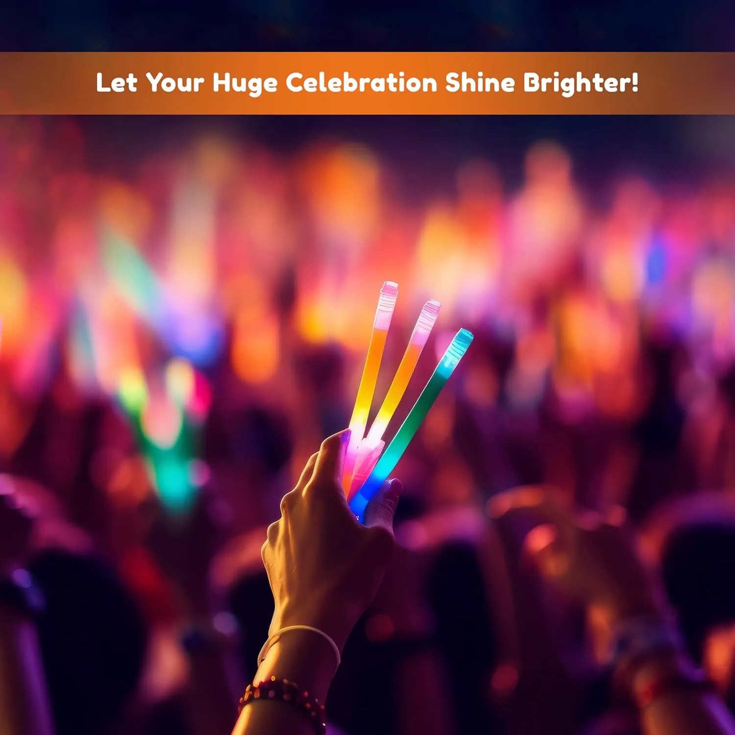Glow Fever Glow Sticks Bulk Party Pack - 10" Large Glow Sticks - Neon Accessories Light Sticks Glow in The Dark Party Supplies for Concert, Wedding, & Birthday by Party Dragon - Assorted, 100 ct
