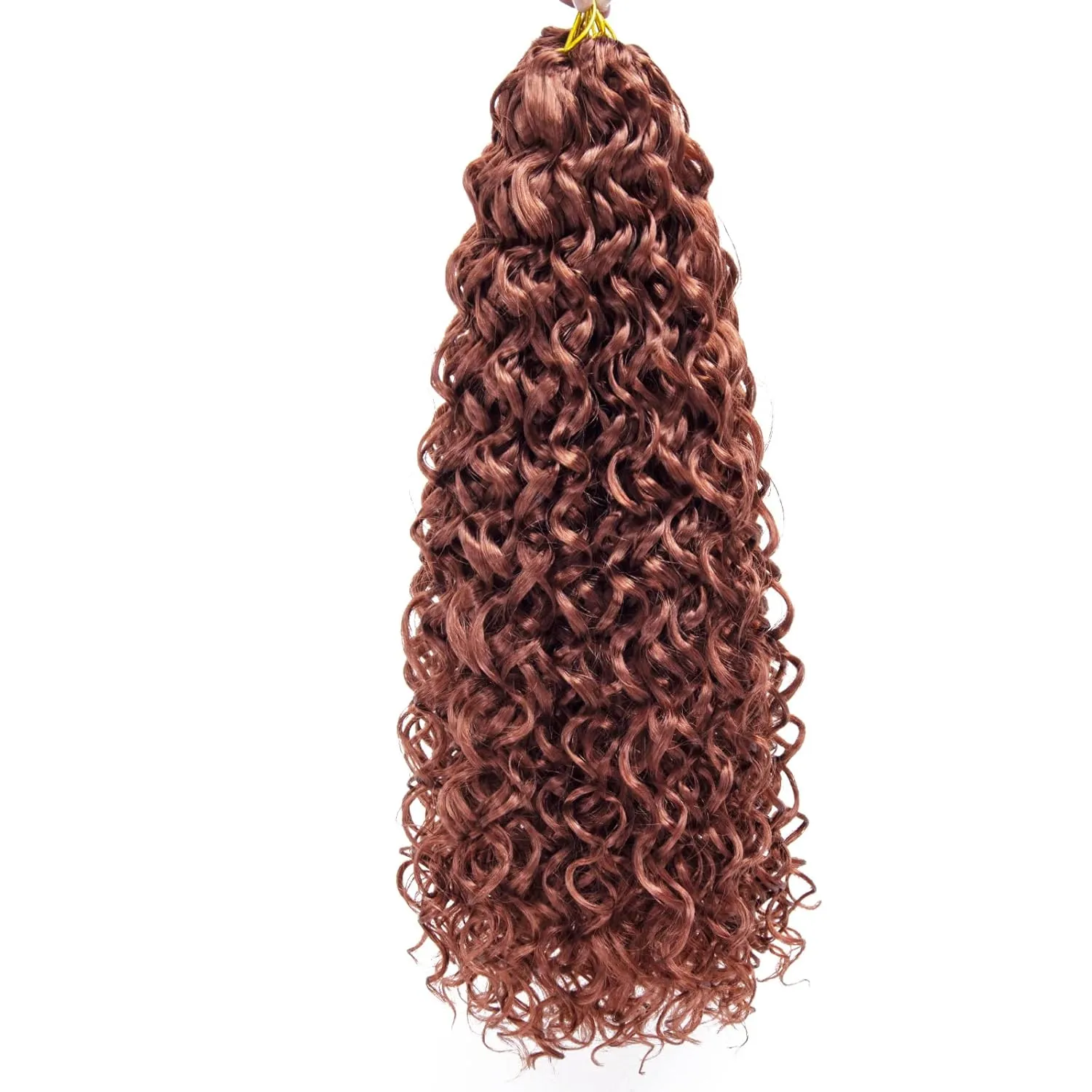 GoGo Curl Crochet Hair for Women Ginger Curly Crochet Hair Water Wave Beach Curl Crochet Synthetic Hair Deep Twist Braiding Hair Extensions (18 inch (Pack of 6), 350)
