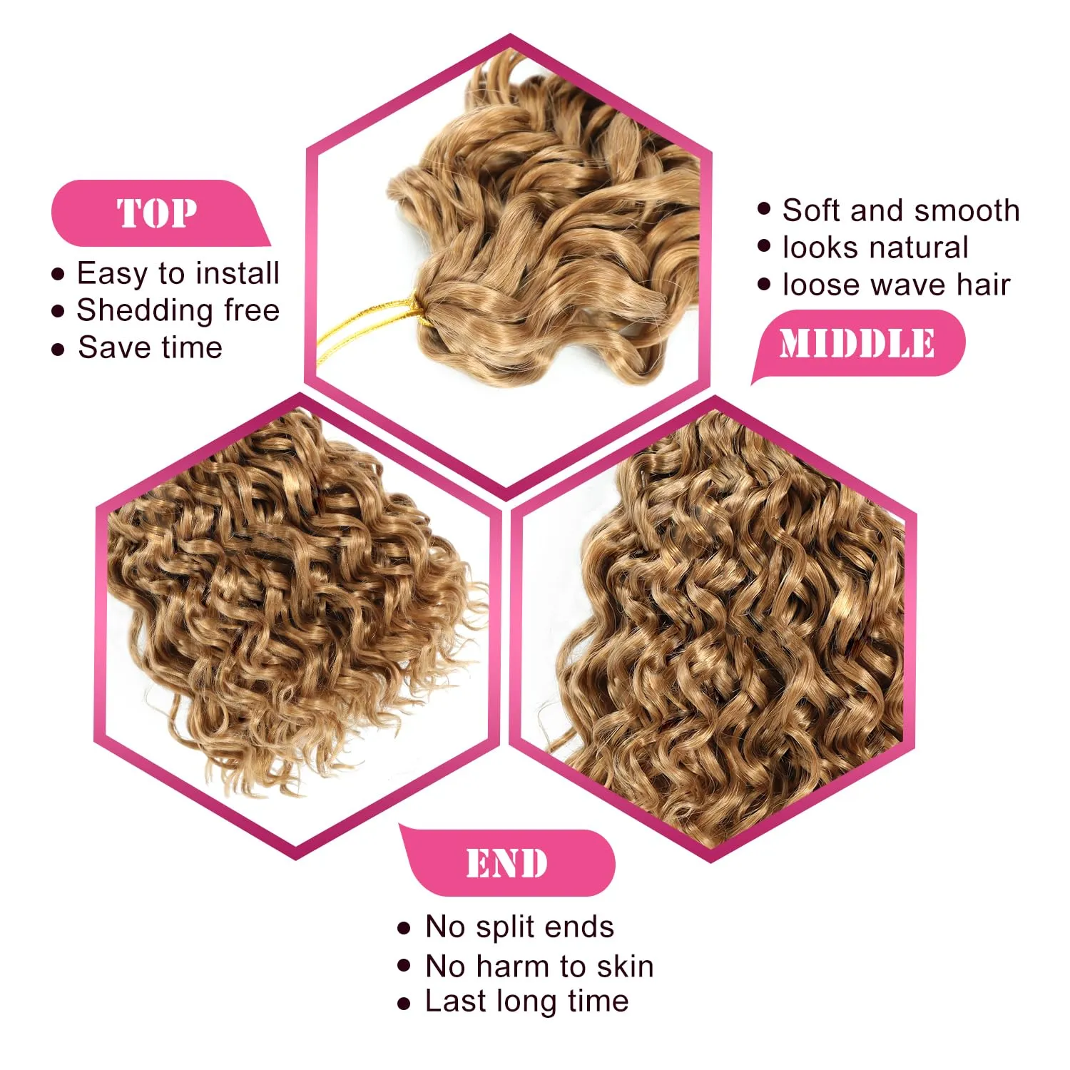 Gogo Curl Short Curly Crochet Hair - 12 Inch 8 Packs for Black Women - Beach Curl, Deep Wave, Water Wave Braids Synthetic Hair Extensions