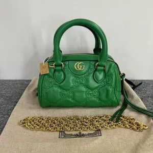 Gucci GG Marmont Mini Top Handle Bag Green