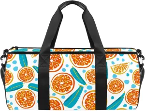 Gym Bags for Men,Travel Duffel Bags for Women,Cartoon Orange Lemon,Workout Bag