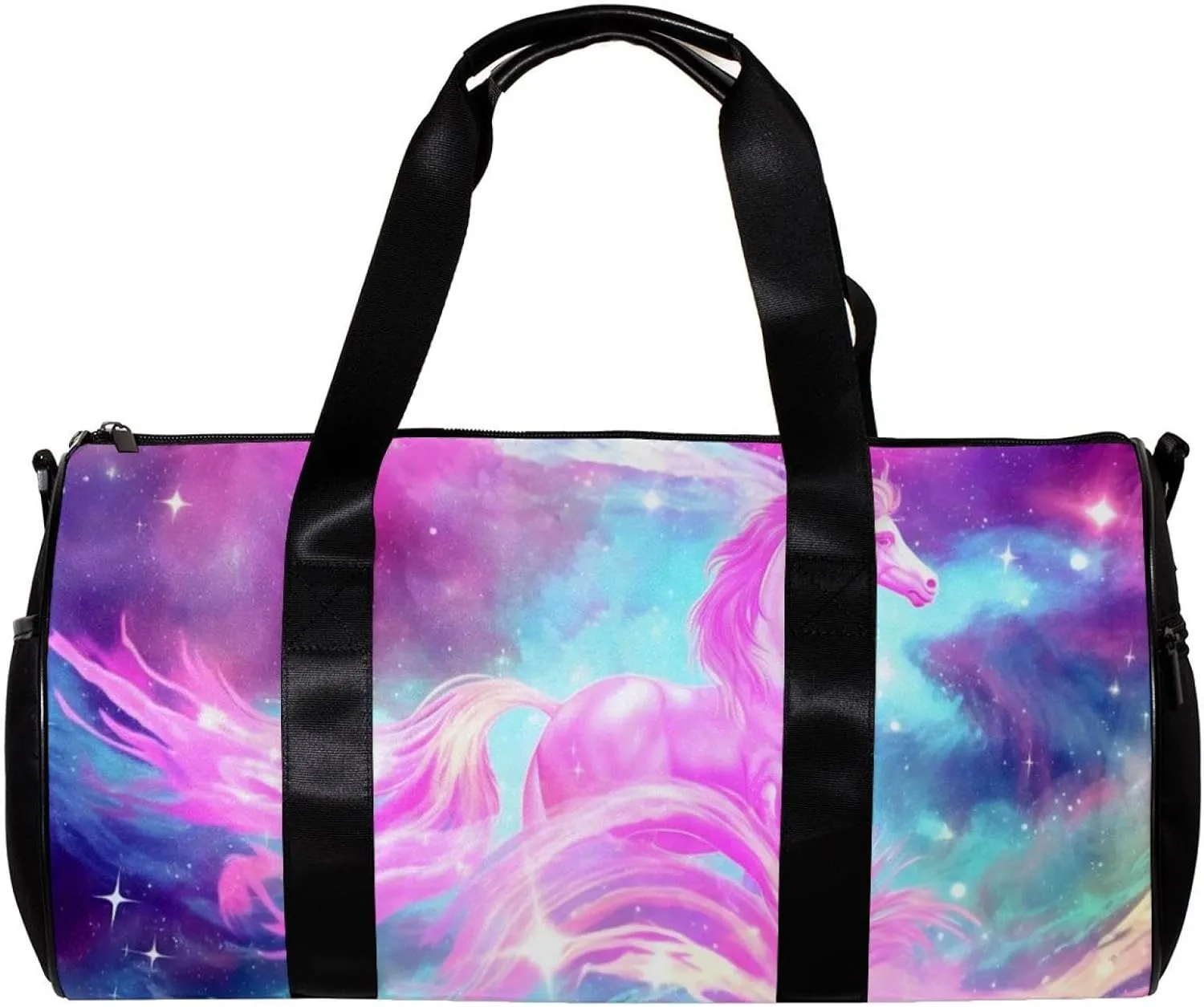 Gym Bags for Men,Travel Duffel Bags for Women,Purple Nebula Universe Space,Workout Bag