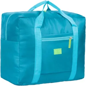 Gym Bags Portable Multi-Function Bag Folding Travel Bags Nylon Waterproof Bag Large Capacity Hand Luggage Business Trip Traveling Bags (Color : Dark Green) (Dark green)