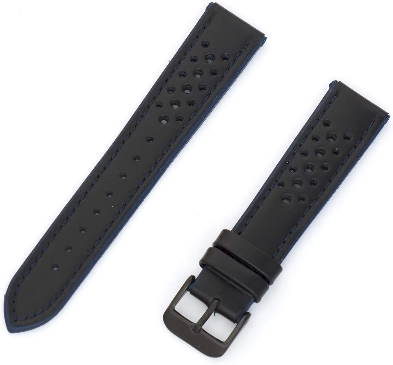 Hadley-Roma MS-755 Blue 22mm Men's Genuine Calfskin Leather Watch Band