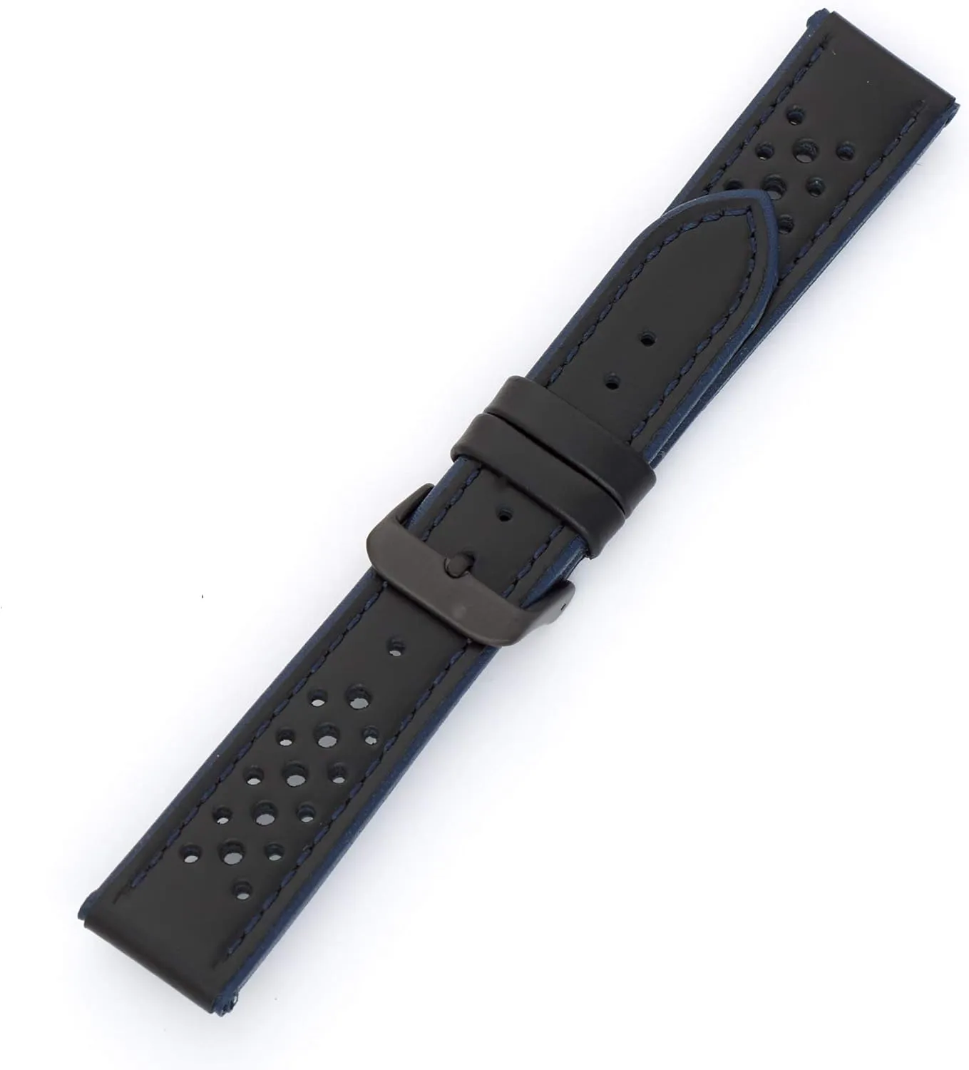Hadley-Roma MS-755 Blue 22mm Men's Genuine Calfskin Leather Watch Band