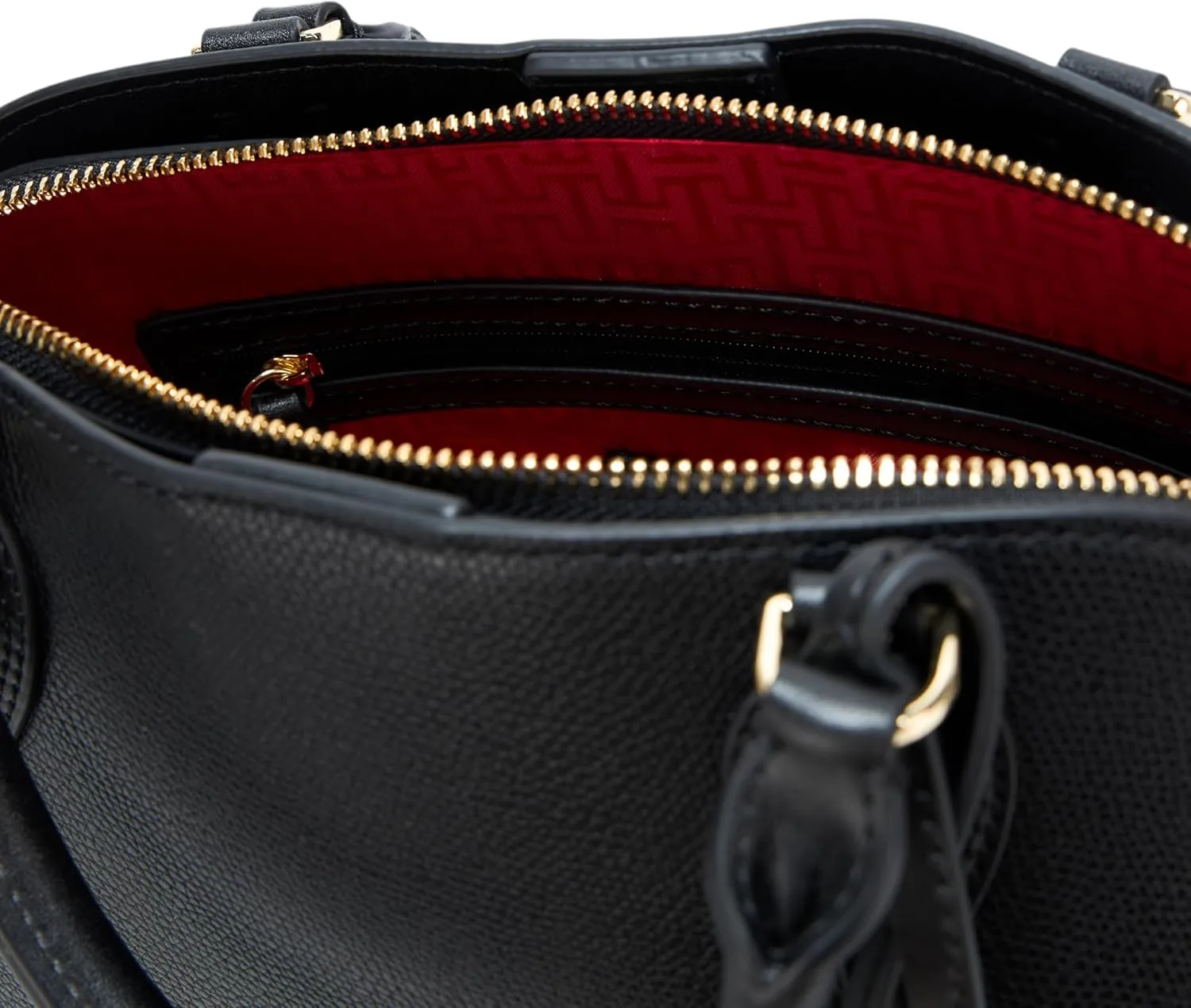 Halston Quincy Embossed Pebble Top Zip Satchel