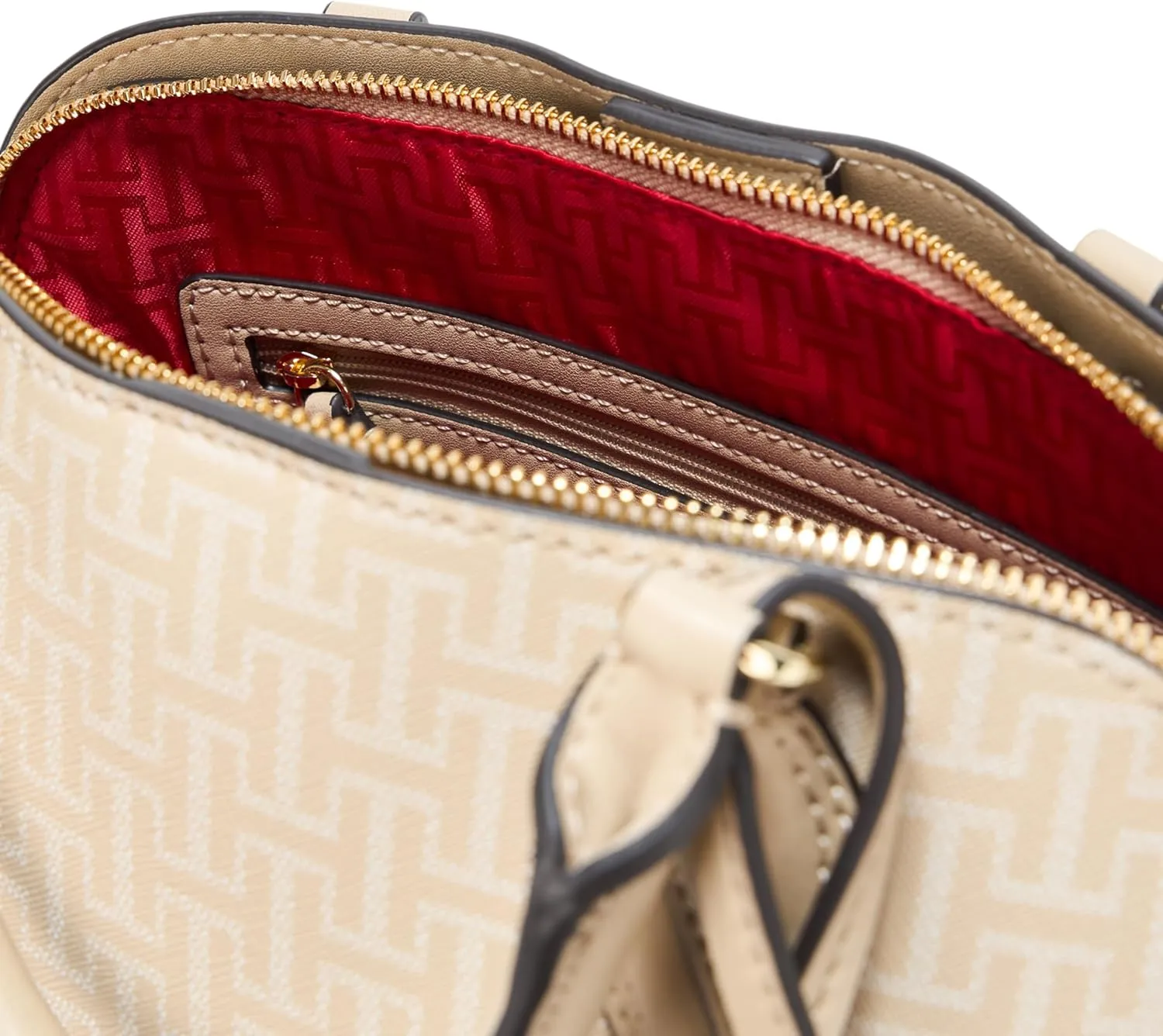 Halston Quincy Embossed Pebble Top Zip Satchel