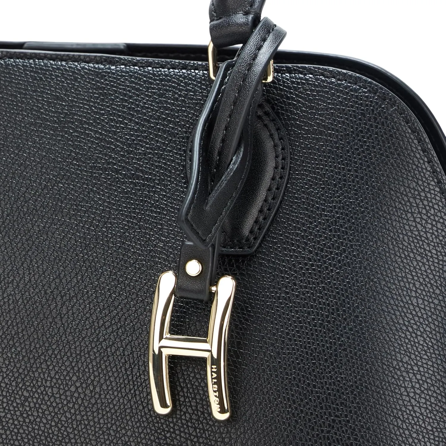 Halston Quincy Embossed Pebble Top Zip Satchel