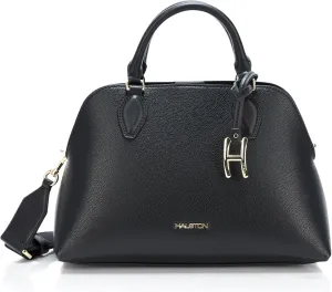 Halston Quincy Embossed Pebble Top Zip Satchel