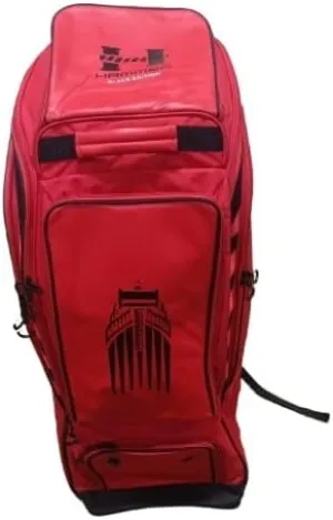 Hammer Black Edition Duffle Wheelie Cricket Bag -Red