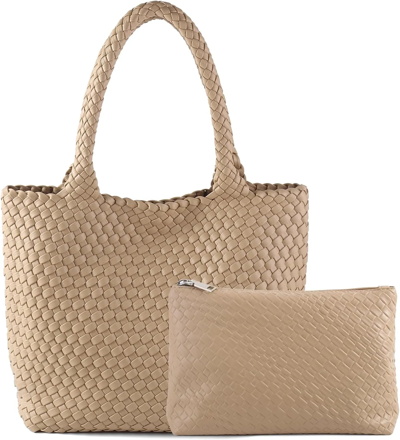 Hand Woven Bag Tote BagS For Women Top Handle Shoulder Vegan Leather Large Travel Beach Hobo Handbag