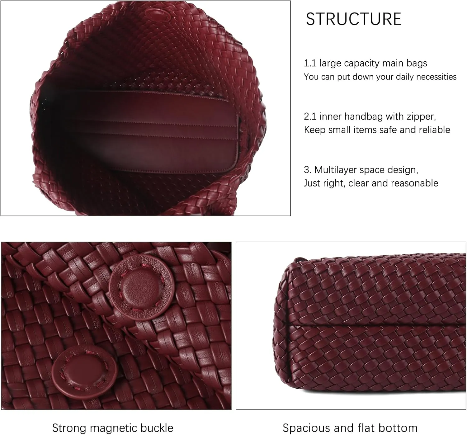 Hand Woven Bag Tote BagS For Women Top Handle Shoulder Vegan Leather Large Travel Beach Hobo Handbag
