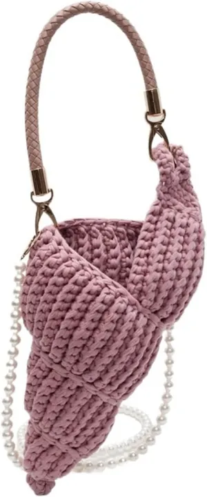 Handmade Woven Seashell Beach Shoulder Bag Handbag In Bohemian Style With Shoulder Straps And Premium Hardware