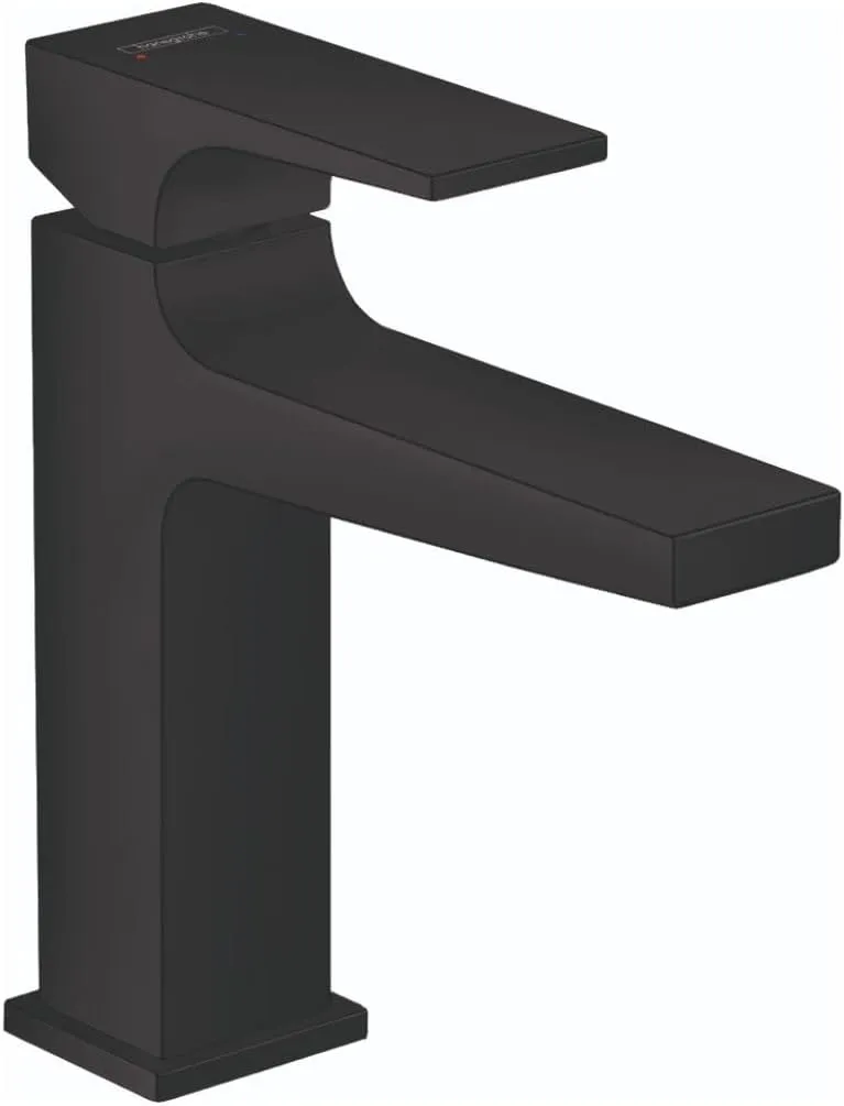 hansgrohe Metropol Modern Low Flow Water Saving 1-Handle 1-Hole 7-inch Tall Sink Matte Black, 32506671 Bathroom Faucet