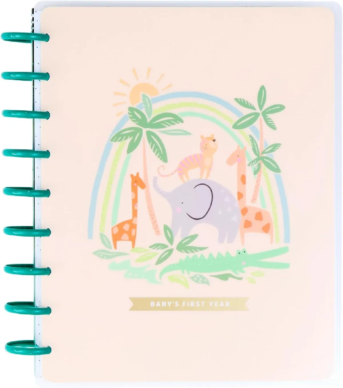 Happy Planner Hello Little One Guided Classic-Size Disc-Bound Baby Journal, 80 Pages