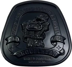 Harley-Davidson Men's Shovelhead Motorcycle Belt Buckle, Matte Black Finish