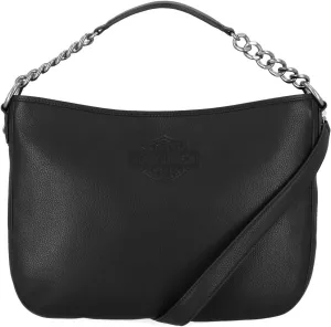 Harley-Davidson Women's Bar & Shield Leather Chain Strap Hobo Purse - Black