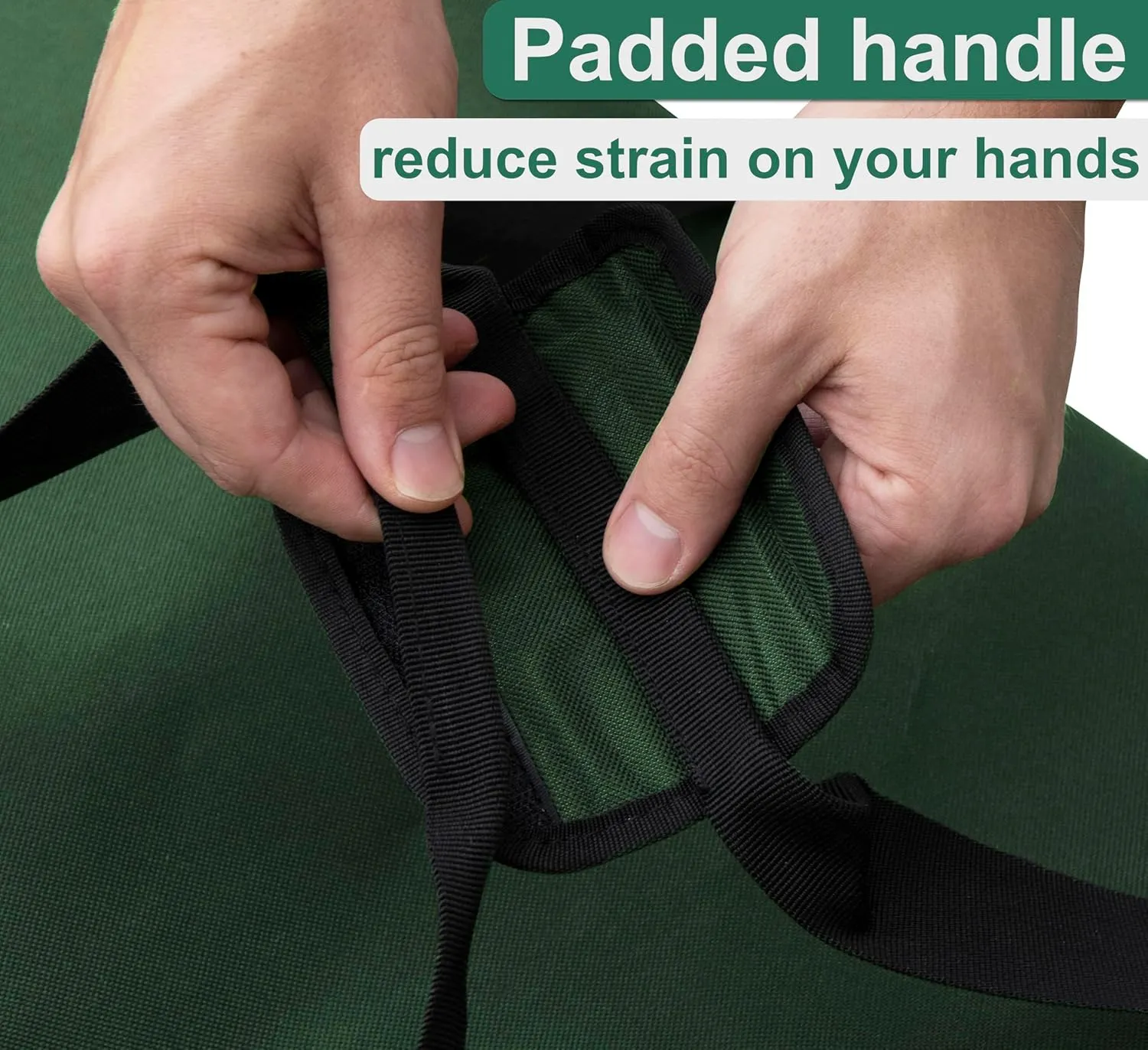 Hay Bag for Horses - 900D Polyester Horse Hay Bag, Hay Storage Bag - Carry Handles, PVC Waterproofing, 2-String Bale (Hunter Green, Small)