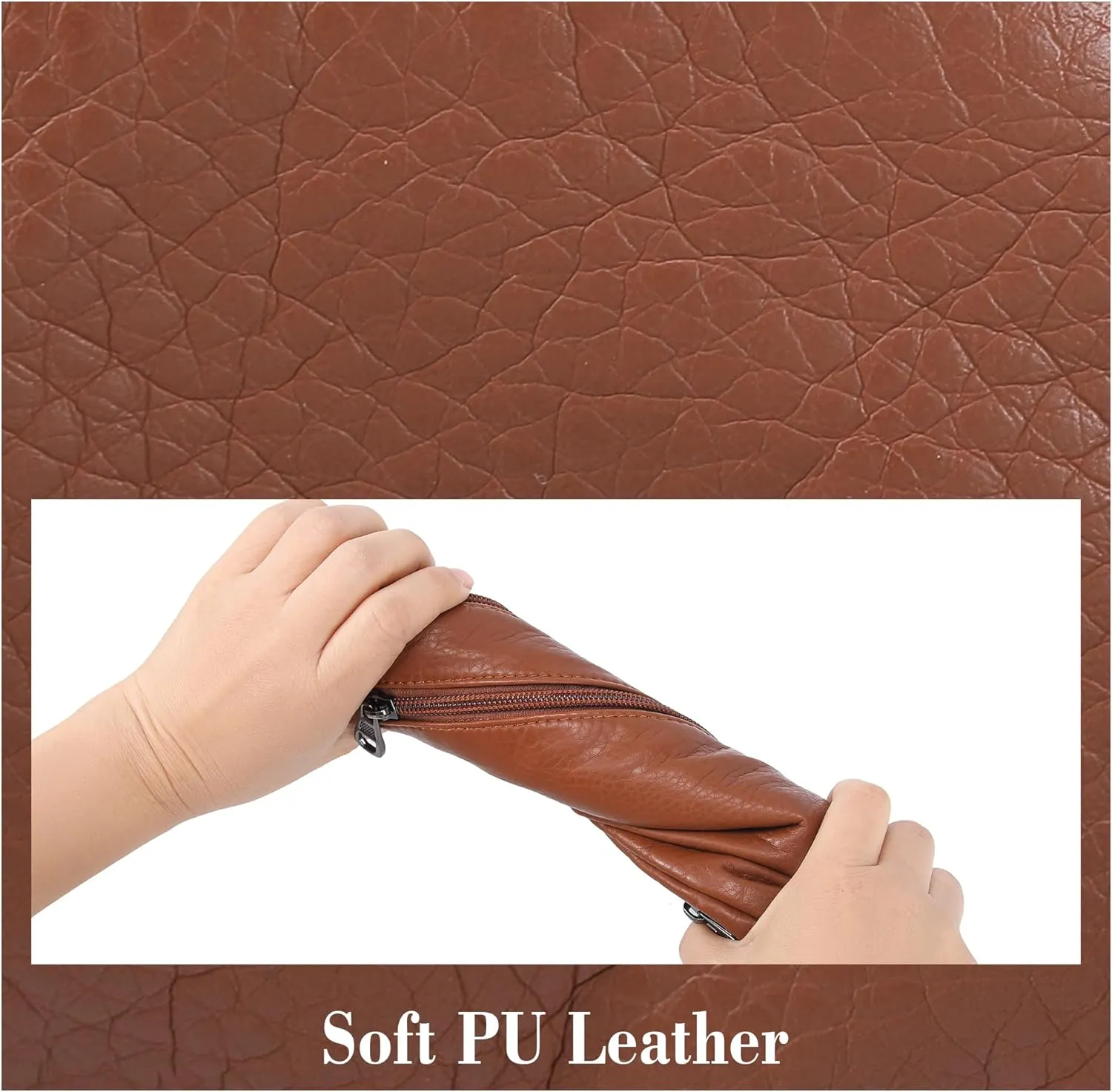 Haytijoe Triple Zip Crossbody Purses Small Crossbody Bags for Women Travel Cell Phone Purse Soft Leather Shoulder Handbags