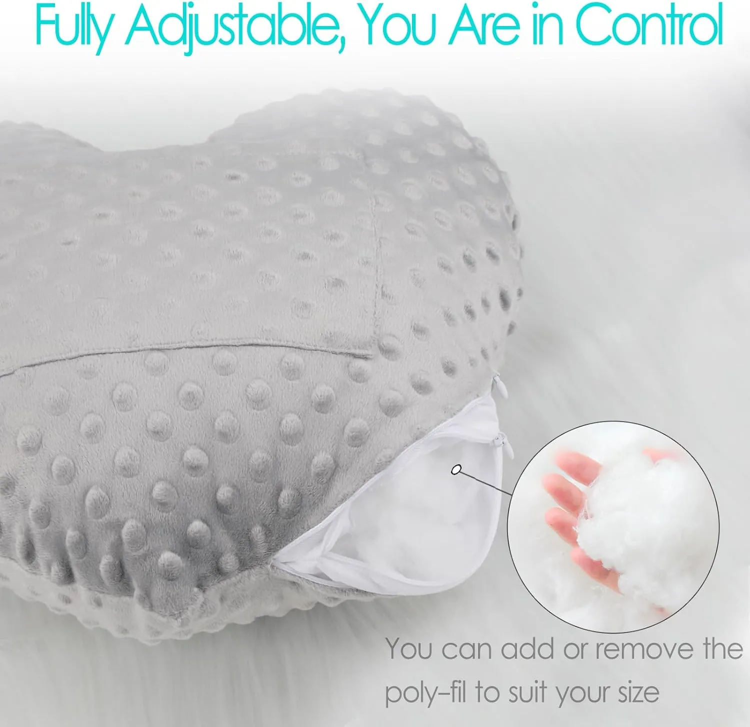 Heart Surgery Pillow for Open Heart Surgery After Bypass Coughing with Pocket Comfort Cushion Recovery Gifts Women Men Patients Minky Dot Light Gray