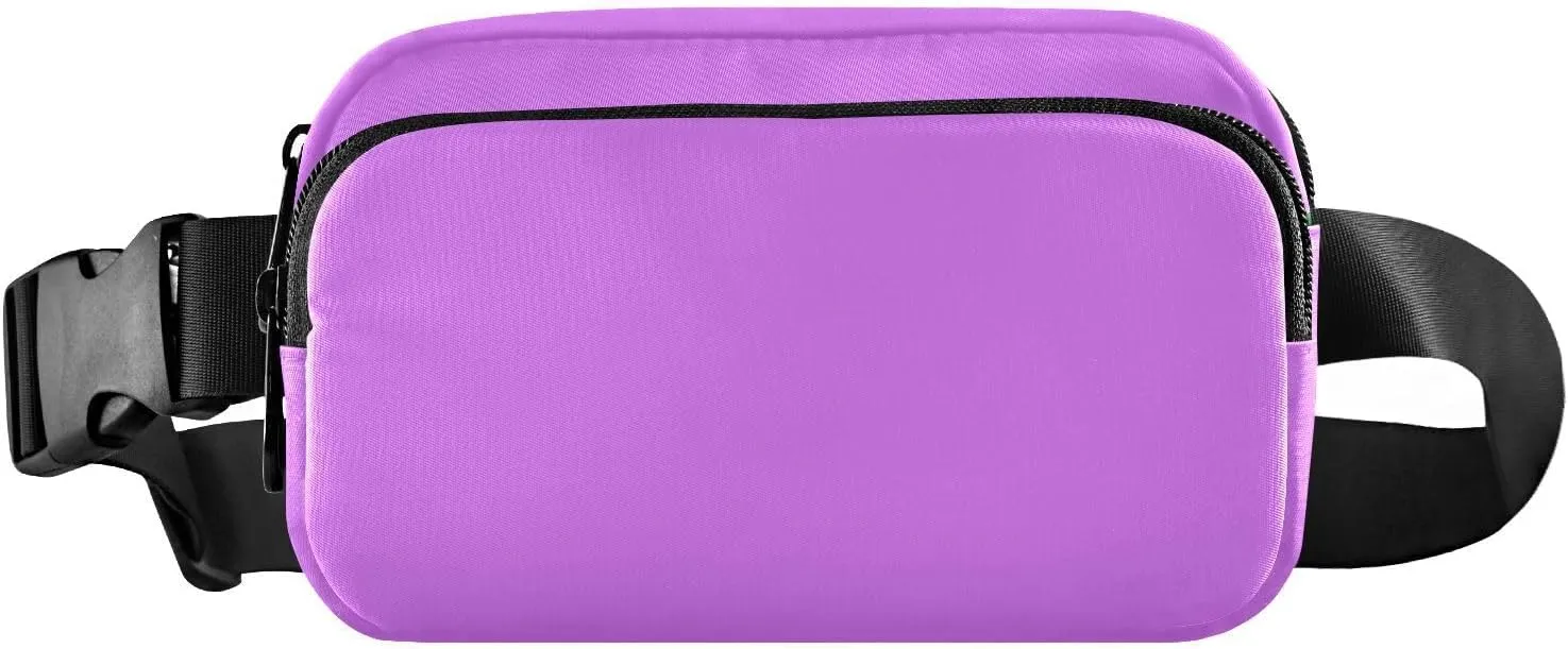 Heliotrope Front Crossbody Bags for Women Hip Bum Bag for Travel Shopping Hiking Cycling Running, 8 x 5.3 x 2.3 Inches