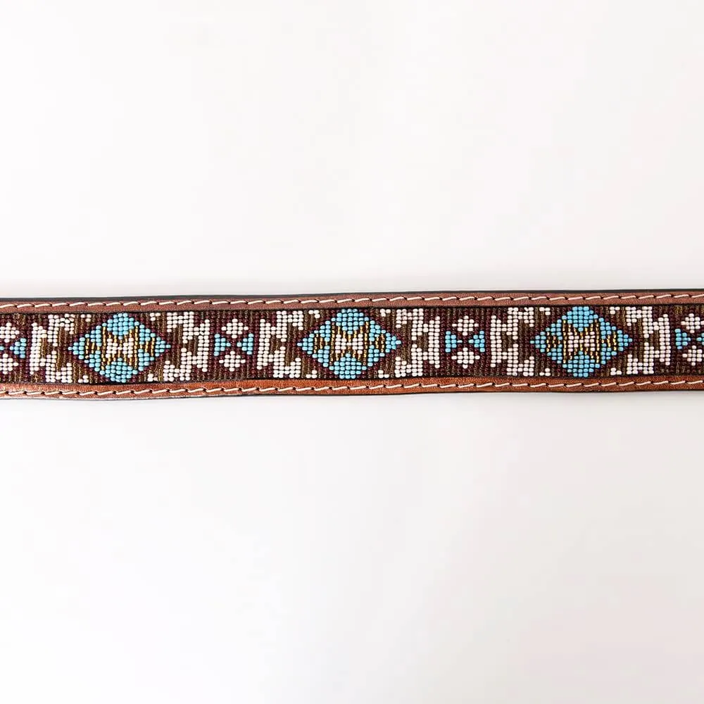 HILASON Western Genuine Leather Belt for Men Women Cowboy Cowgirl Handmade Unisex Full Grain Heavy Duty Tooled Beaded Belt