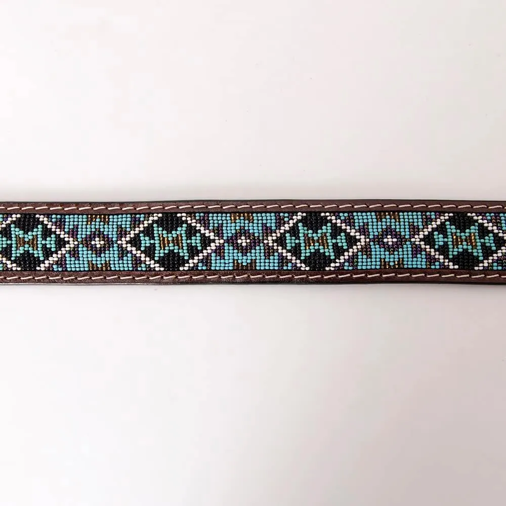 HILASON Western Genuine Leather Belt for Men Women Cowboy Cowgirl Handmade Unisex Full Grain Heavy Duty Tooled Beaded Belt