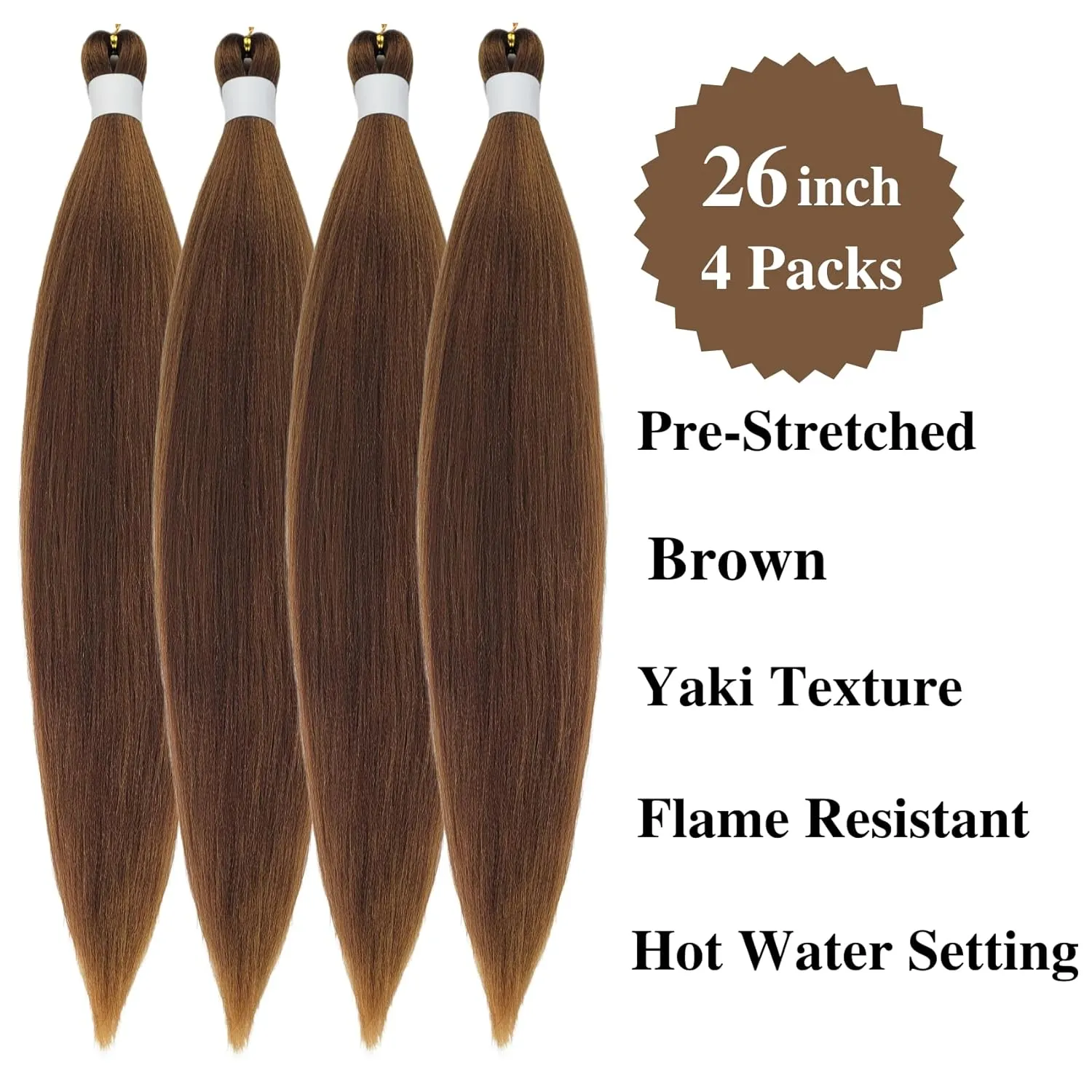 Honey Brown Braiding Hair Pre stretched Boho Hair for Braiding Prestretched Hypoallergenic Ez Braid Curly Deep Wave Crochet Braids