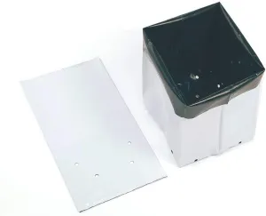 HORTIPOTS Grow Bag 7 Gallon Square Nursery Container Made of Black White Poly Films (25 Pieces per Pack)