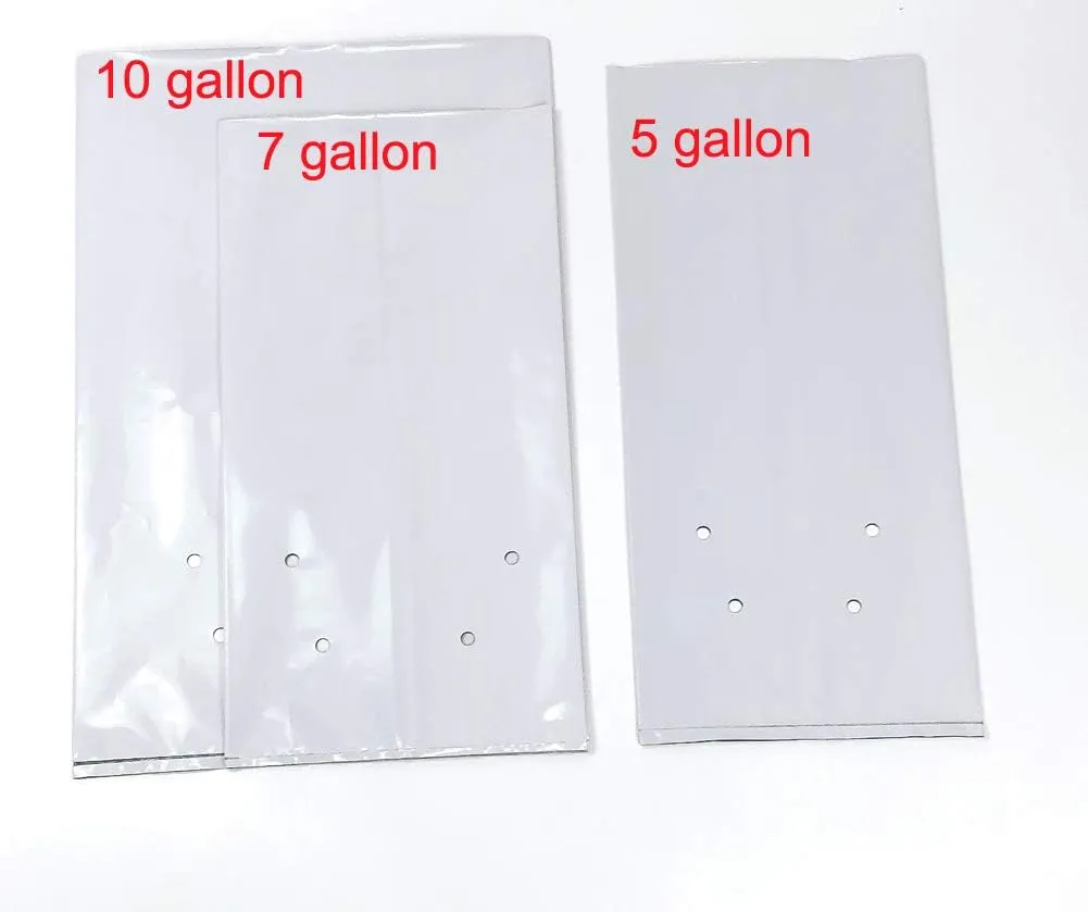 HORTIPOTS Grow Bag 7 Gallon Square Nursery Container Made of Black White Poly Films (25 Pieces per Pack)