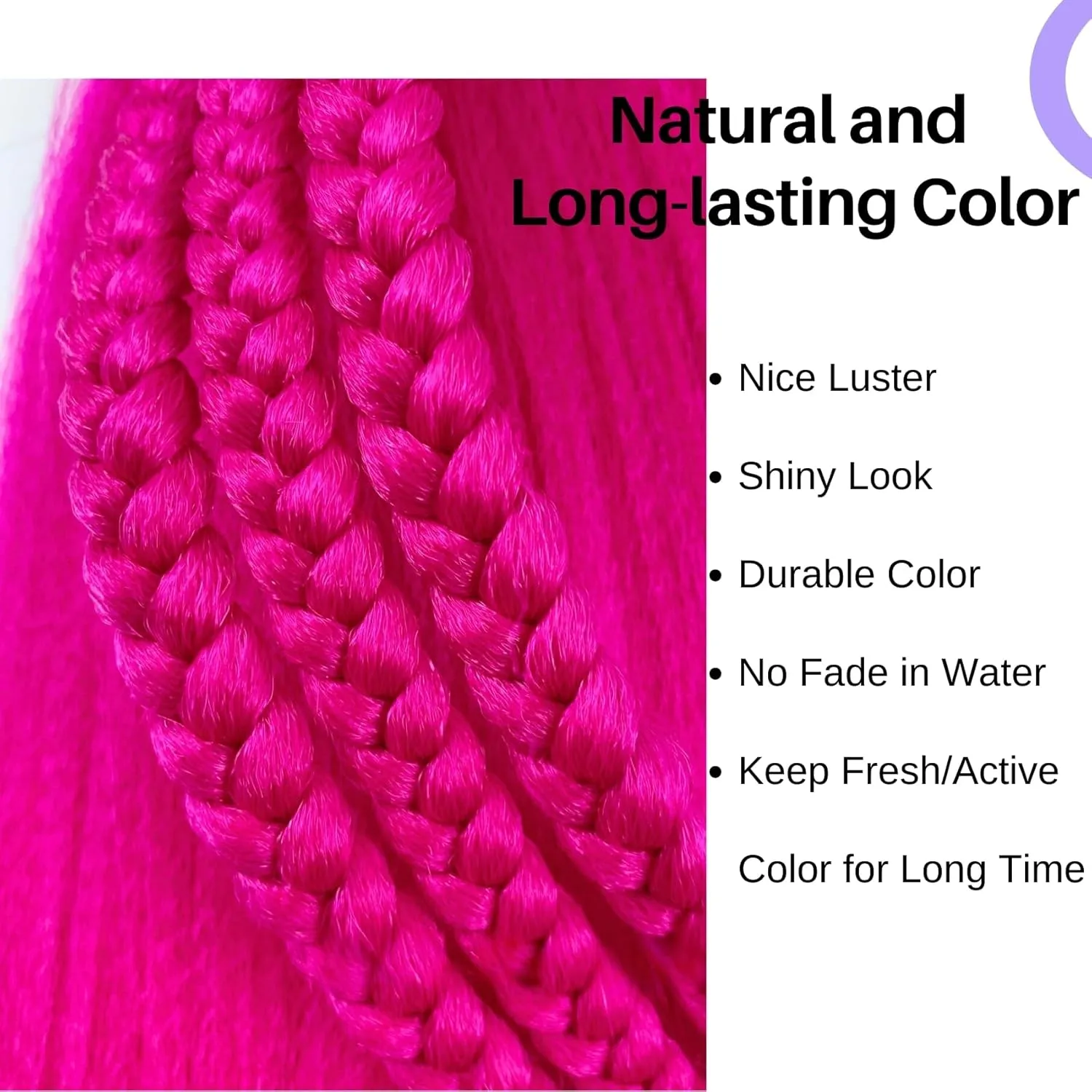 Hot Pink Braiding Hair Pre Stretched Synthetic Box Braids Hair Extension for Braiding 6 Packs