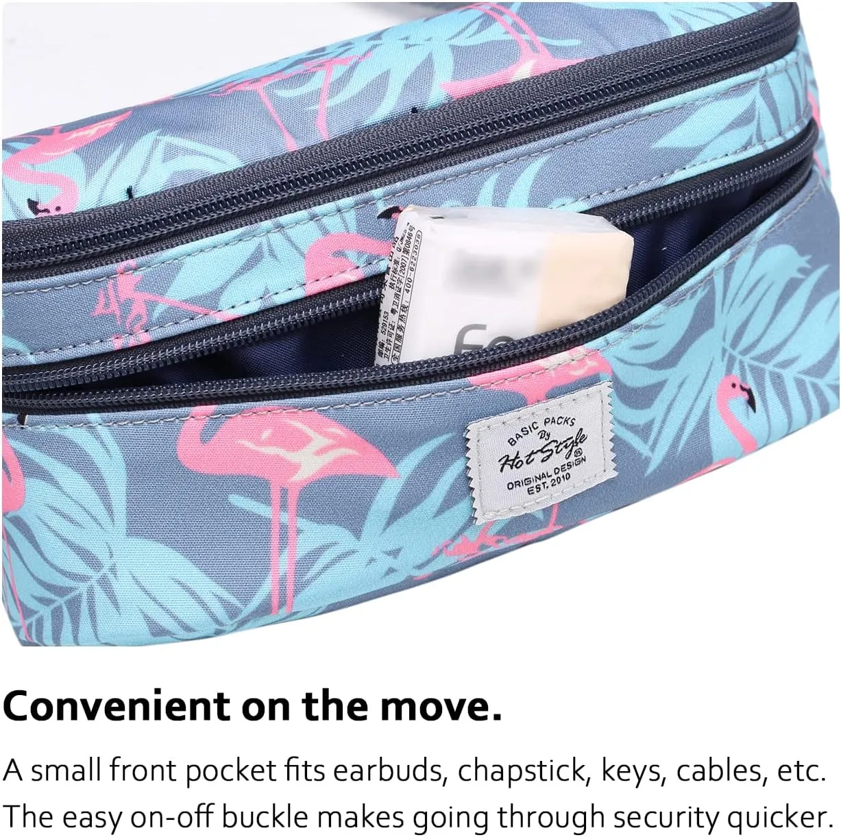 HotStyle 521s Fashion Fanny Pack Small Hiking Waist Bag, 8.0"x2.5"x4.3"
